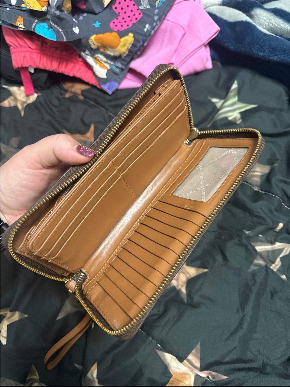 Michael Kors Brown Zip-Around Leather Continental Wallet